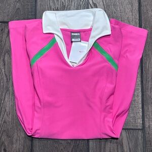 Y2K NWT Nike Dri Fit Tennis Polo Dress with Green Accents